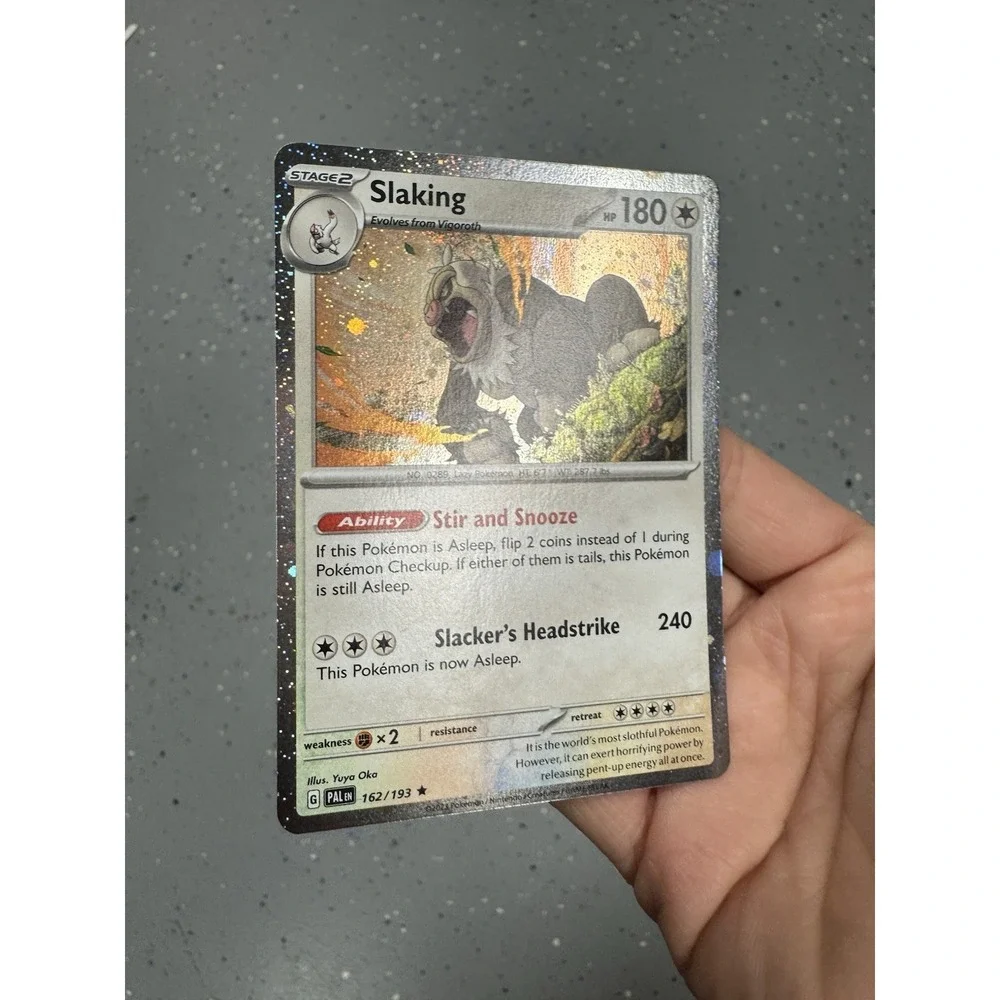 Slaking 162/193 MISPRINT ERROR ON BACK SEE! ✨ Cosmos Holo Near mint Pokemon Card